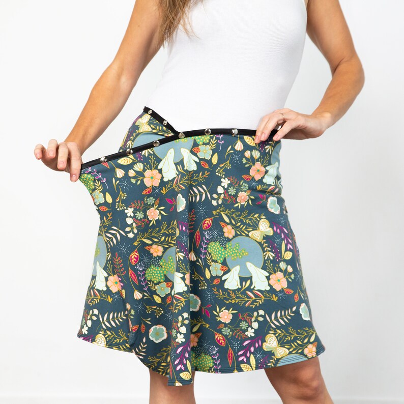 Bunnies Snap Wrap Skirt by Erin Macleod - Etsy