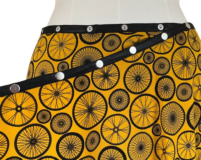 Mustard Spokes Snap Skirt by Erin MacLeod