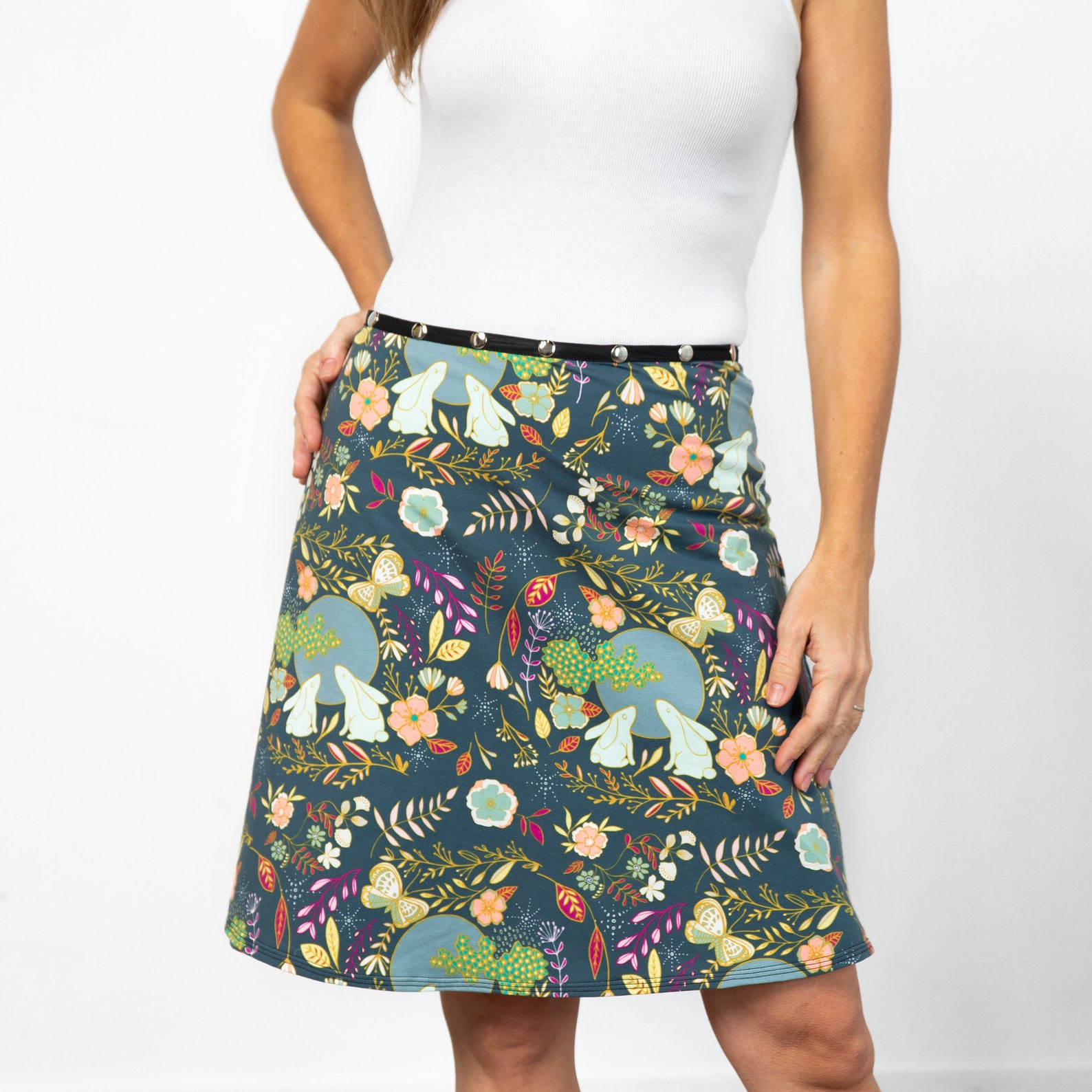 Bunnies Snap Wrap Skirt by Erin Macleod - Etsy