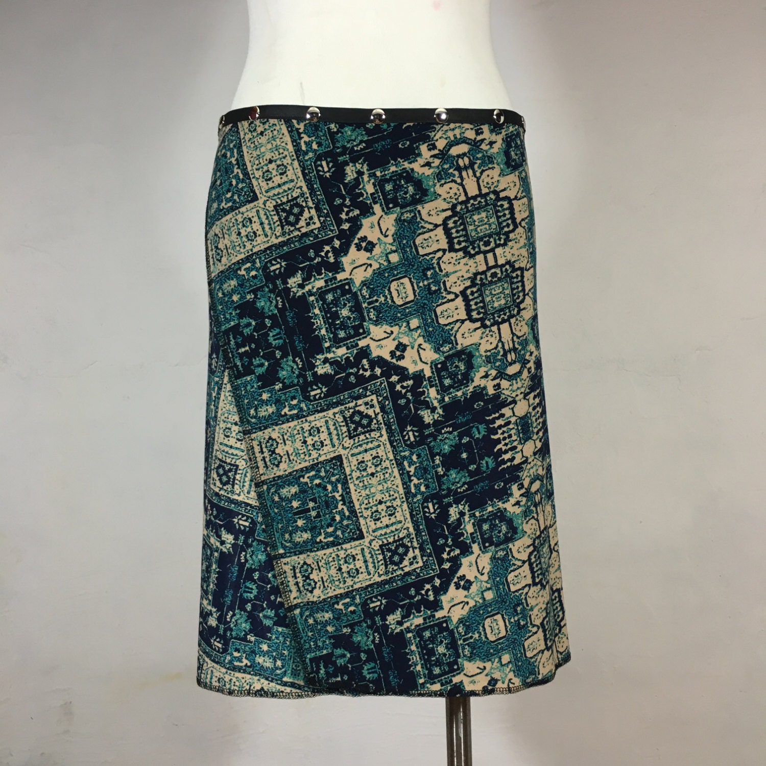 Snap Around Skirt, Antique Blue Classic by Erin MacLeod