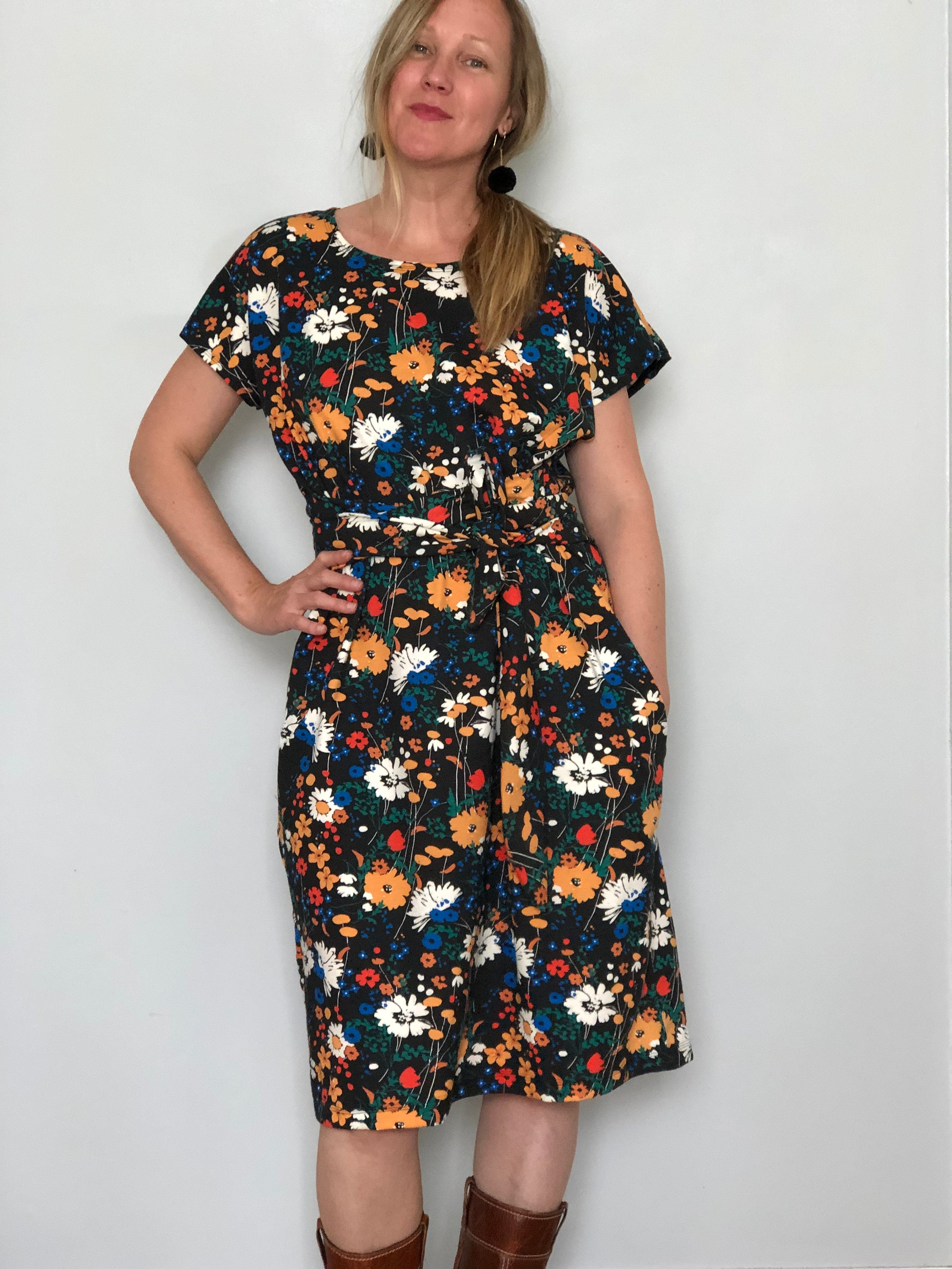 Shift Dress with Pockets Garden by Erin MacLeod