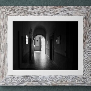 Hallway, Castello, Italy, Black and White Photography, Italian Wall Art, Black and White Wall Art, Office Wall Art, Tuscany Wall Art, image 4