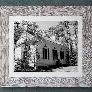 Lebanon Chapel, Airlie Gardens, Wilmington, NC, Black and White Photography, North Carolina Gifts, Church Wall Art, Officiant Gift image 4