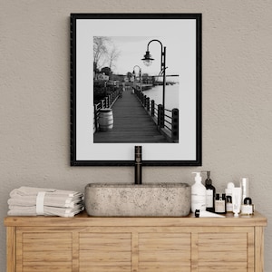 Riverwalk, Historic Wilmington, NC Black and White Photography North Carolina Photography Black and White Wall Art image 3