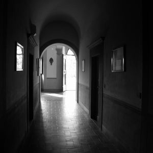 Hallway, Castello, Italy, Black and White Photography, Italian Wall Art, Black and White Wall Art, Office Wall Art, Tuscany Wall Art, image 2