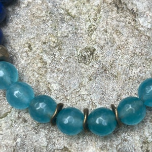 Ocean Bracelet Beach Bracelet Nature Bracelet Blue Jade Beach Lover Nature Jewelry Summer Jewelry Ocean Conservation image 5