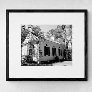 Lebanon Chapel, Airlie Gardens, Wilmington, NC, Black and White Photography, North Carolina Gifts, Church Wall Art, Officiant Gift image 1