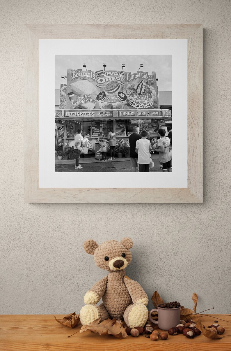 State Fair Black and White Photograph Printable Wall Art Instant