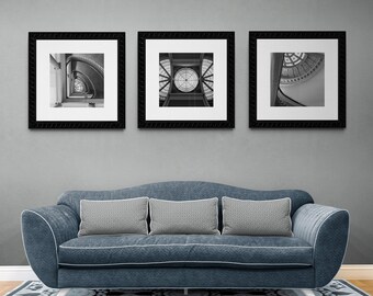 Architectural Series I| Black and White Wall Art | Minimalist Wall Art | Fine Art Photography | 3 Piece Wall Art | Mid Century Modern