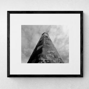 Up Old Baldy, Bald Head Island, North Carolina, Black and White Photography, Lighthouse Print, Minimalist Decor, Black and White Wall Art