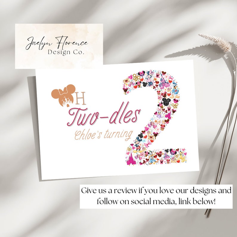Two-dles Welcome Sign Template DIY Canva Template Minnie Mouse Welcome ...
