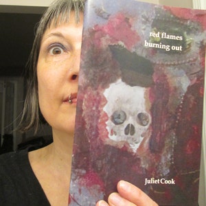 NEW red flames burning out a poetry chapbook by Juliet Cook, published by Grey Book Press in April 2023 strange brain waves image 1