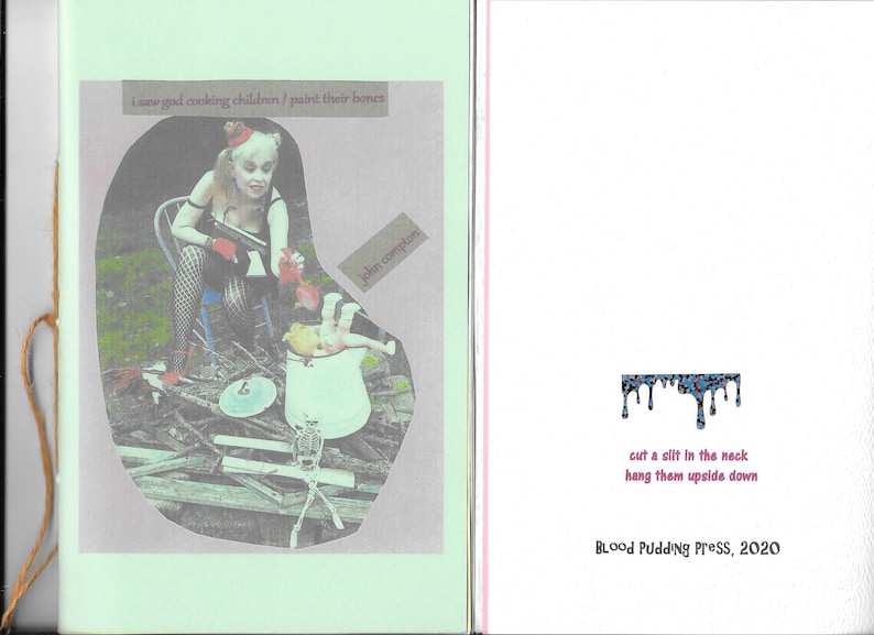 i saw god cooking children / paint their bones by john compton 2020 Blood Pudding Press poetry chapbook 22 poems, abstract, unique image 2