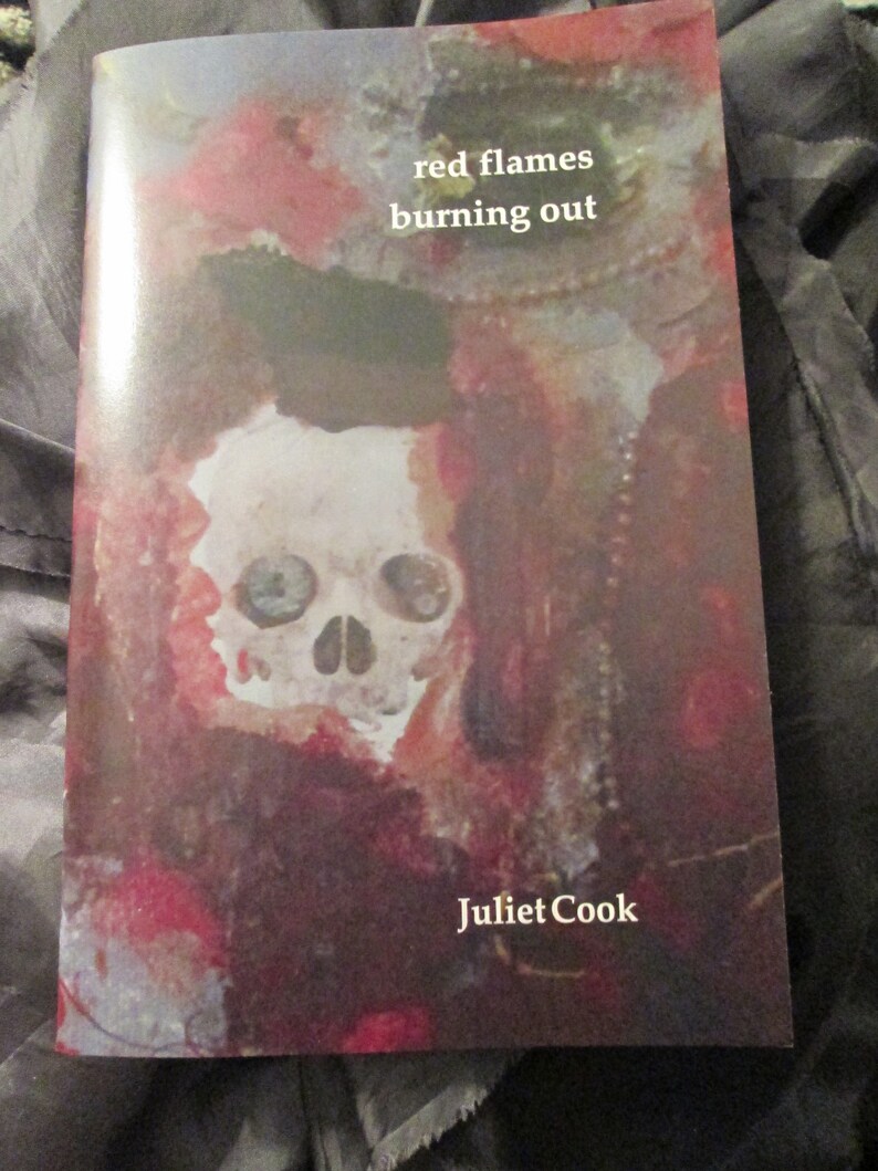 NEW red flames burning out a poetry chapbook by Juliet Cook, published by Grey Book Press in April 2023 strange brain waves image 2