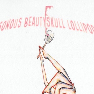 Poisonous Beautyskull Lollipop by Juliet Cook 2013 poetry chapbook published by Grey Book Press image 1