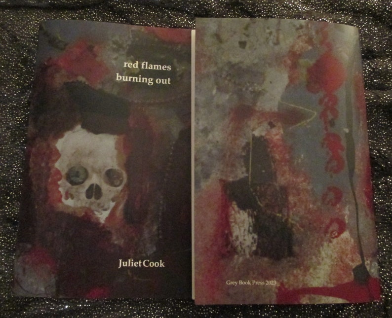 NEW red flames burning out a poetry chapbook by Juliet Cook, published by Grey Book Press in April 2023 strange brain waves image 5