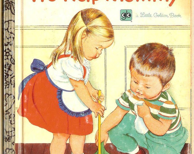 Vintage Children's Book We Help Mommy a Little Golden Book