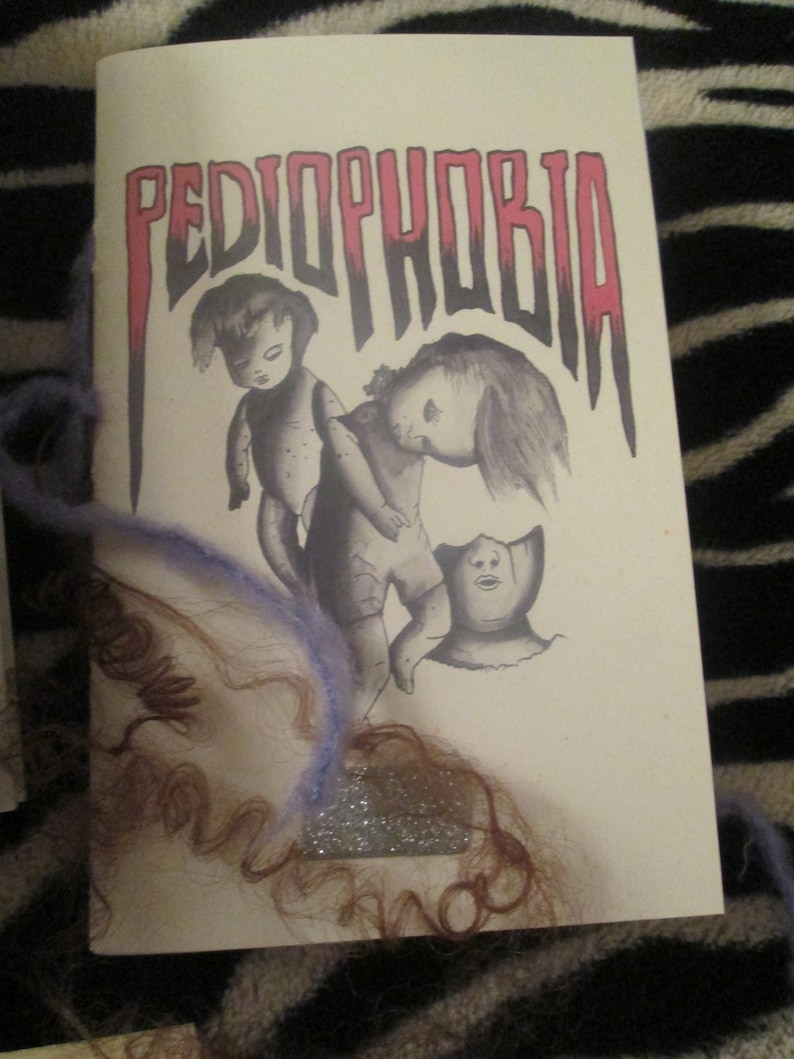PEDIOPHOBIA by Daniel G. Snethen 2019 Blood Pudding Press poetry chapbook creepy, crawly, horrific little doll heads,doll phobia image 2