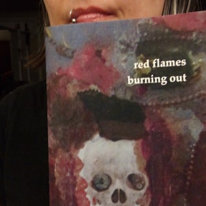 NEW red flames burning out a poetry chapbook by Juliet Cook, published by Grey Book Press in April 2023 strange brain waves image 7