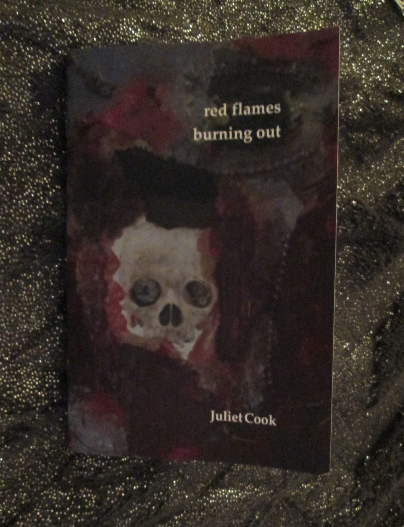 NEW red flames burning out a poetry chapbook by Juliet Cook, published by Grey Book Press in April 2023 strange brain waves image 3