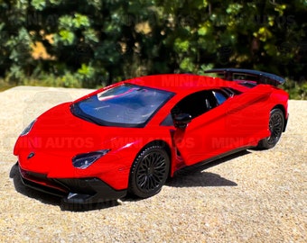 Lamborghini Aventador SVJ  - 1:36 Scale - Toy Car - Alloy Diecasts - Pull Back Car - Collectible - Kid Gifts - Gifts For Boys