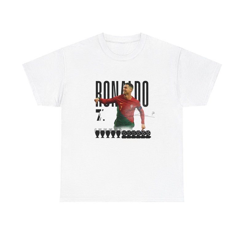 Cristiano Ronaldo T-Shirt, Portugal EURO Shirt, Soccer Player Gift, Vintage Tee Retro Soccer Kit, Man United Real Madrid Al Nassr Jersey Kit White