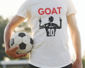 Messi GOAT Football Soccer T-Shirt - Lionel Messi Inter Miami Barcelona PSG Kit - Champions League Fan Gear - Argentina Sports Wear Trend 10