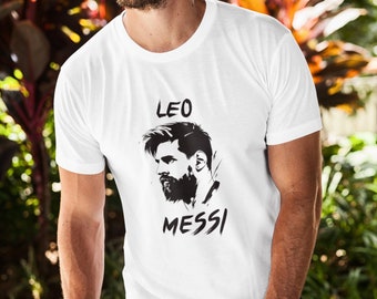 Leo Messi - Soccer Graphic T-Shirt: Football Kit, Vintage Shirt Tee, Fan Jersey, Soccer World Cup EURO 2024, Gift For Men's Sports Players