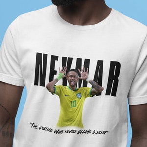 Neymar Jr T-Shirt, Brazil Copa America Fan Shirt, Soccer Wear Player Gift, Sports Shirt, Vintage Tee Retro Soccer, Barcelona PSG Jersey Kit