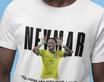 Neymar Jr T-Shirt, Brazil Copa America Fan Shirt, Soccer Wear Player Gift, Sports Shirt, Vintage Tee Retro Soccer, Barcelona PSG Jersey Kit