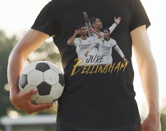 Jude Bellingham T-Shirt, Real Madrid Fan Shirt, Soccer Wear Player Gift, Sports Shirt, Vintage Tee Retro Soccer, England Dortmund Jersey Kit