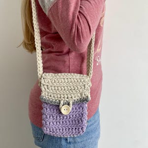 Bolso para teléfono hecho a mano, Bolso de crochet, Estuche para teléfono de crochet, Bolso de moda morado