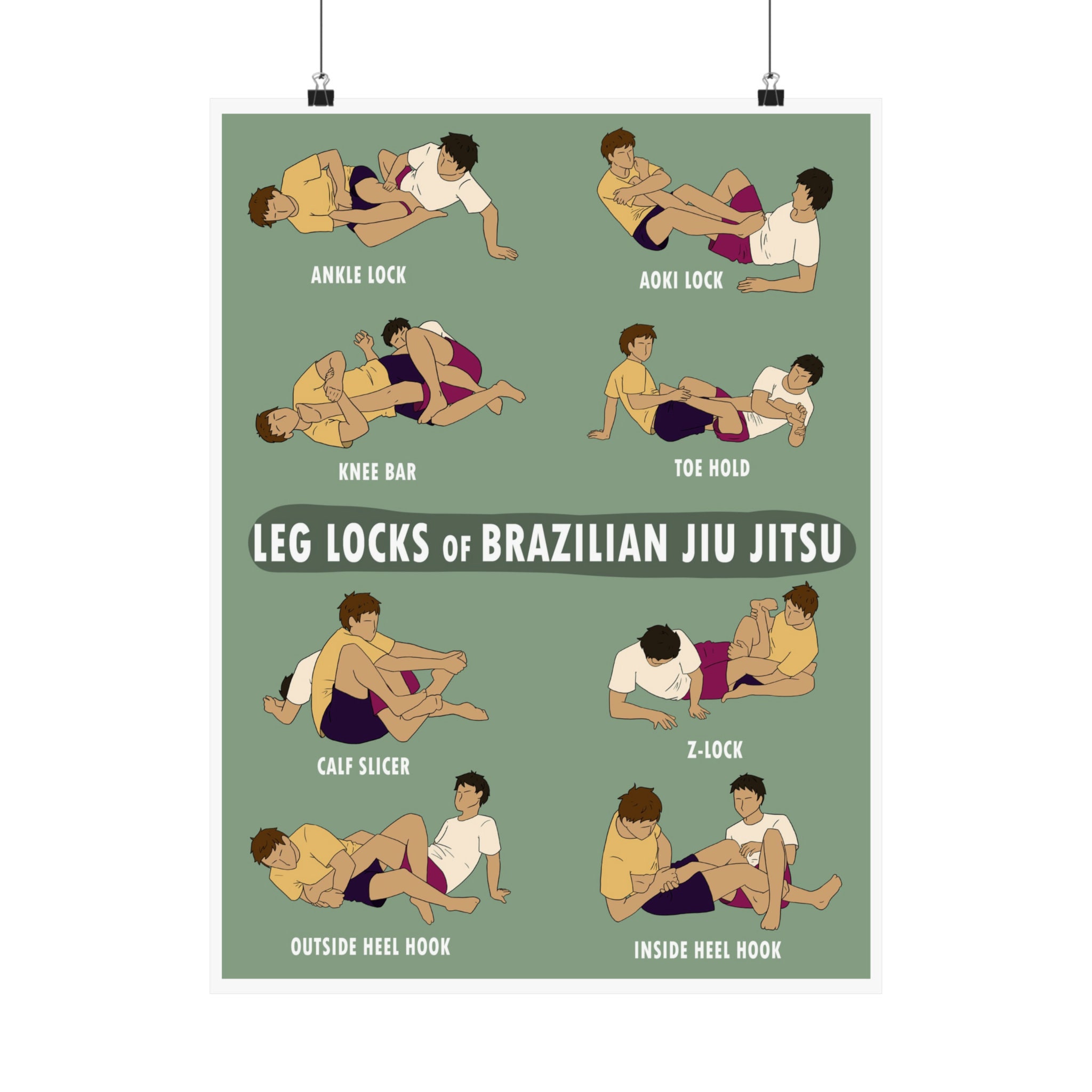 Leg Locks of Brazilian Jiu Jitsu Print - Etsy