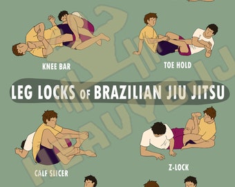 BJJ Leg Locks Downloadable PNG PDF Print