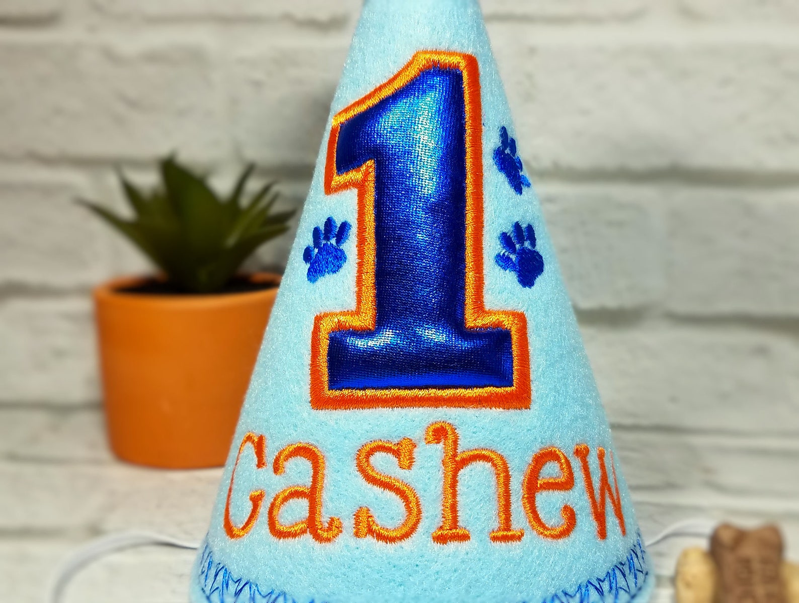 Dog Birthday Hat Personalized Pet Cake Smash Hat Embroidered Etsy