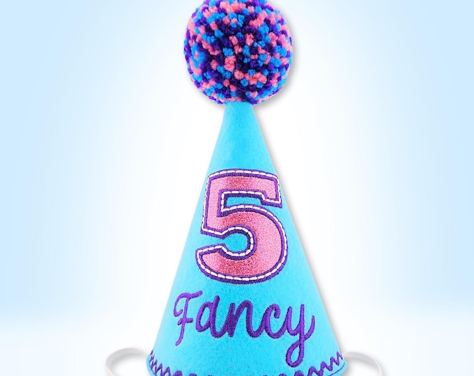 Dog Birthday Hat Personalized  | Pet Birthday Celebration | Memorial Keepsake | 1st Birthday Party | Custom Felt Hat for Pet Birthday Photos