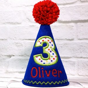 Royal Blue Dog Birthday Hat: Cake Smash Photo Prop