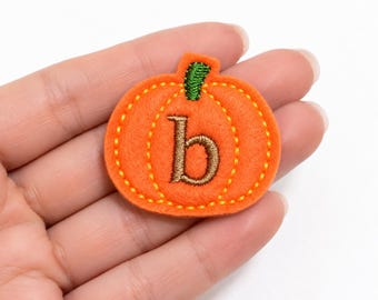 Pumpkin Dog Bow, MONOGRAM Pumpkin Bow, Felt Pumpkin Pet Bow, Pet Gift, Pet Accessory