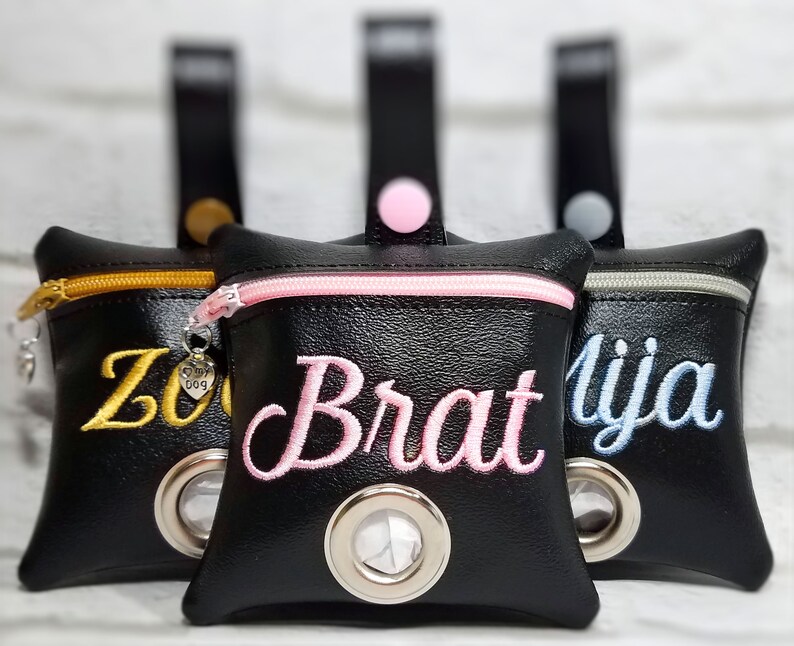 Black Dog Poop Bag Holder Dog Poop Bag Dispenser Waste Bag Etsy