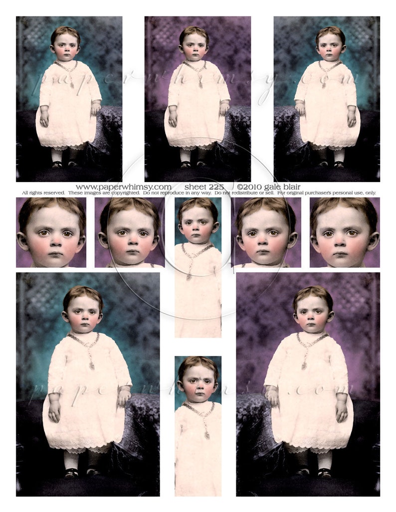 PaperWhimsy Digital Download Collage Sheet 225