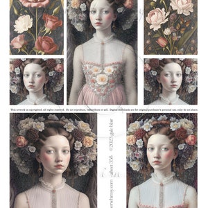 PaperWhimsy Digital Download Collage Sheet 358 PDF