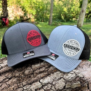 Not Always An A**hole Snapback Hat with Custom Leather Patch - Funny Gift - Pick Your Colors