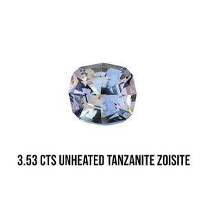 3,53 ct ouppvärmd tanzanit zoisit ögonren kvalitet