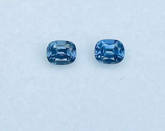 0.87/2 ct  Spinels Pair of finely cut , cobalt blue metallic blue, Germany Cutting