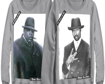 Tupac en beruchte grote trui met hologram visueel effect - 3D-geprint hiphop vintage sweatshirt