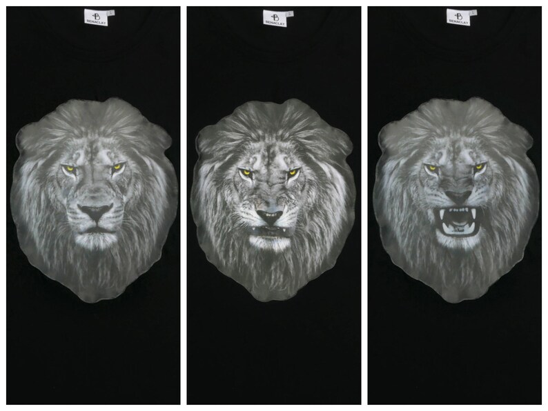 Motion Graphic T-shirt The Lion King Who Roared 3D-geprint dier, cool T-shirt voor heren afbeelding 4