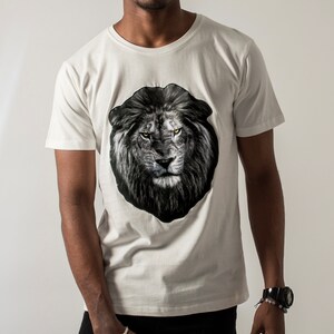 Motion Graphic T-shirt The Lion King Who Roared 3D-geprint dier, cool T-shirt voor heren afbeelding 2
