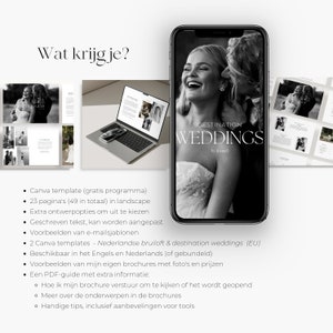 Nederlandse trouwbrochure template voor fotografen Dutch pricing guide photographers Canva template DUTCH VERSION afbeelding 3