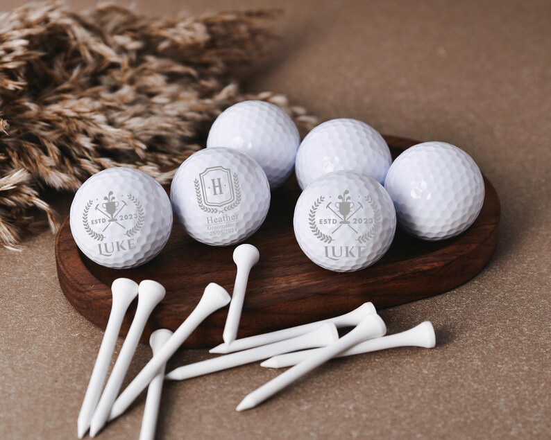 Personalized Custom Engraved Golf Balls, Custom Wedding Favors