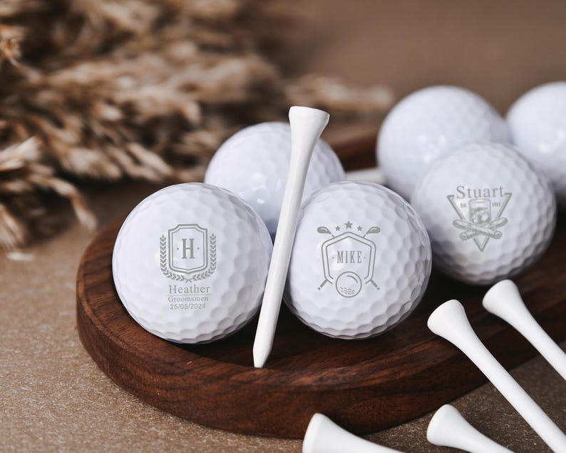Personalized Custom Engraved Golf Balls, Custom Wedding Favors